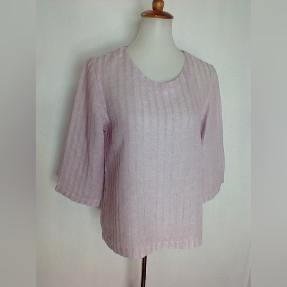LILAC THRILLED TO BE ME FLAX BLOUSE - Picture 2 of 5
